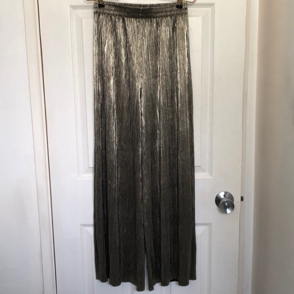 Torn by Ronny Kobo Shiny Wide Legged Pants